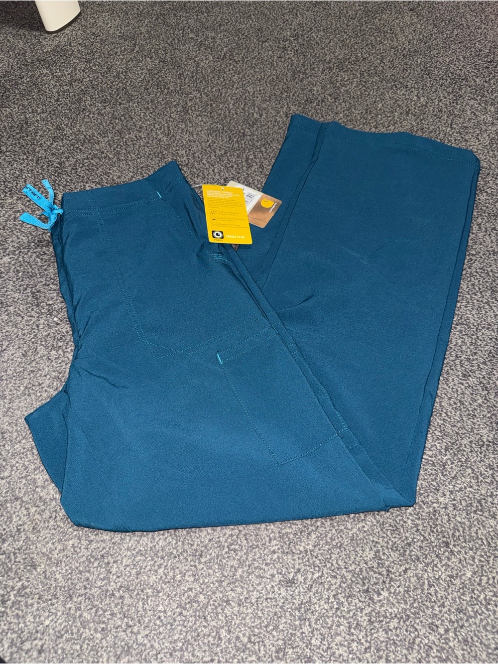Carhartt Cross-Flex Scrub Pants Women’s Medium Teal Blue NWT